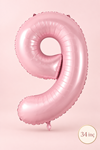 9 Yaş Pembe Rakam Balon 34 inç 9 Yaş Balonu