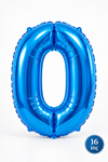 0 Mavi Rakam Balon 16 inç Sıfır Rakam Balon
