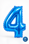 4 Yaş Mavi Rakam Folyo Balon 16 inç 40cm