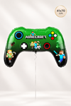 Minecraft Tema Joystick Şekilli Folyo Balon