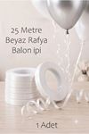Beyaz Balon İpi Rafya 25 Metre - 1 Adet Balon Bağlama İpi Beyaz