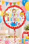 Yuvarlak Sirk Tema Folyo Balon 18inç